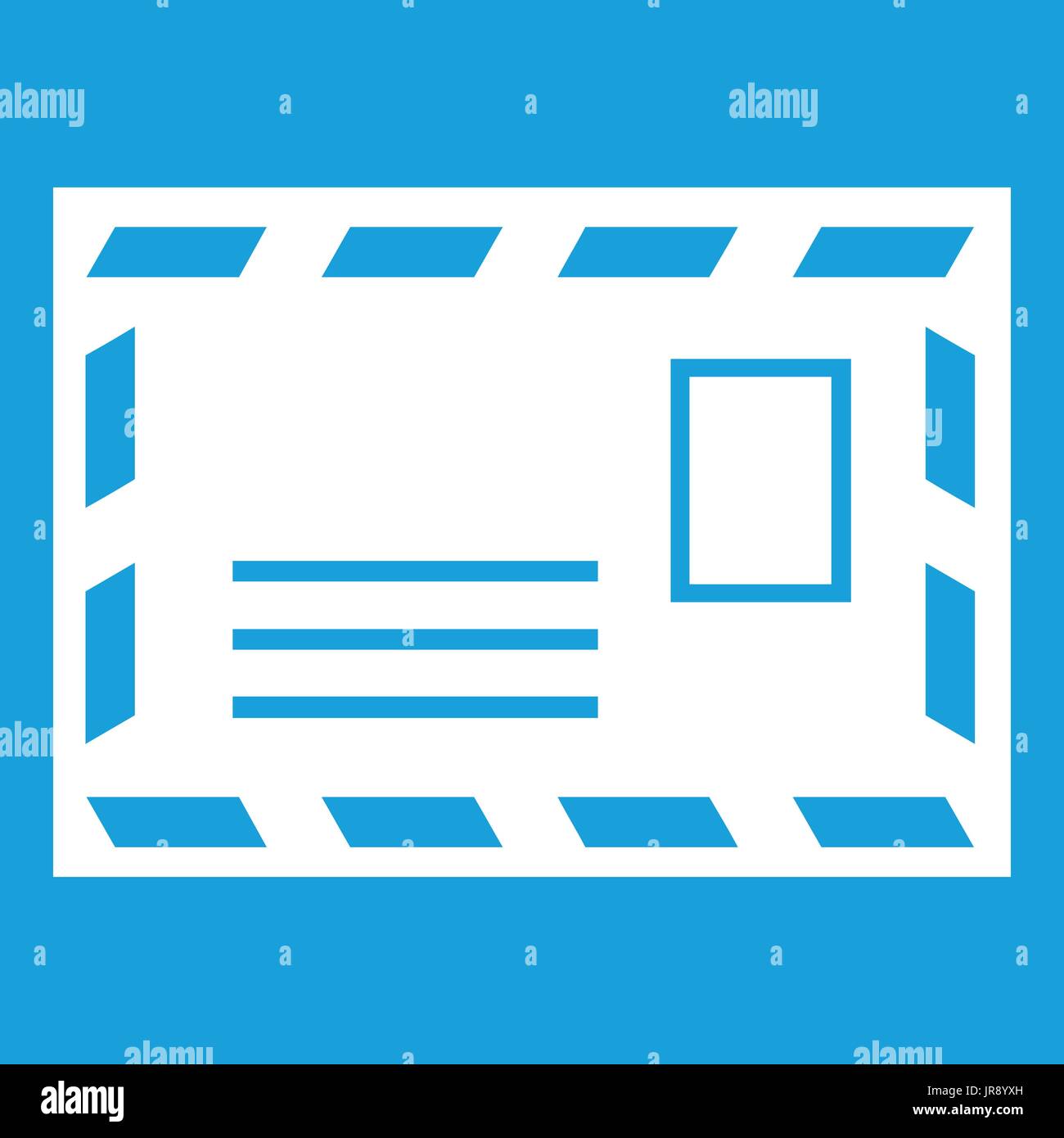 Postage envelope with stamp icon white Stock Vector Image & Art - Alamy