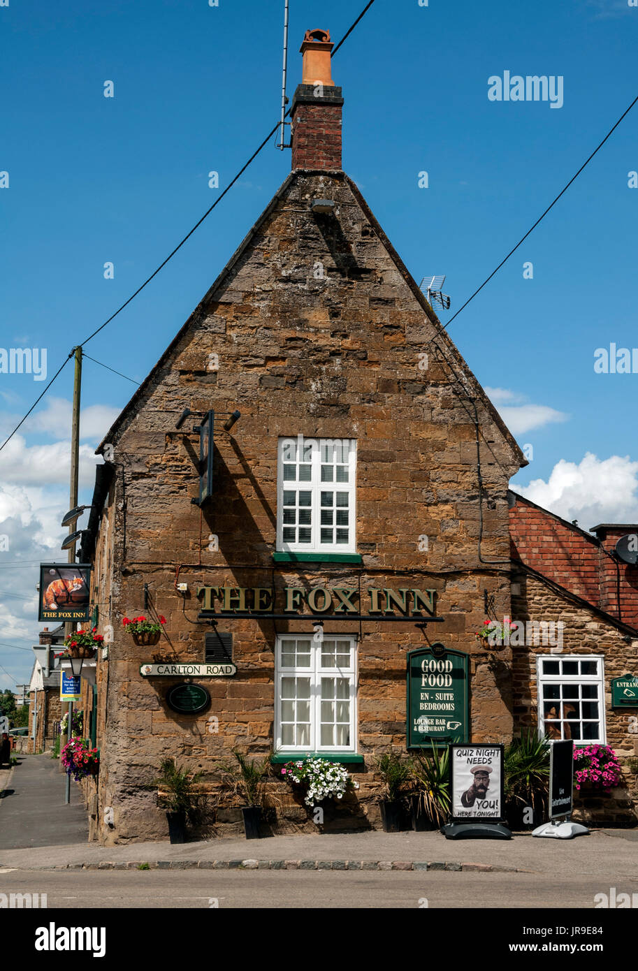 The Fox Inn, Wilbarston, Northamptonshire, England, UK Stock Photo