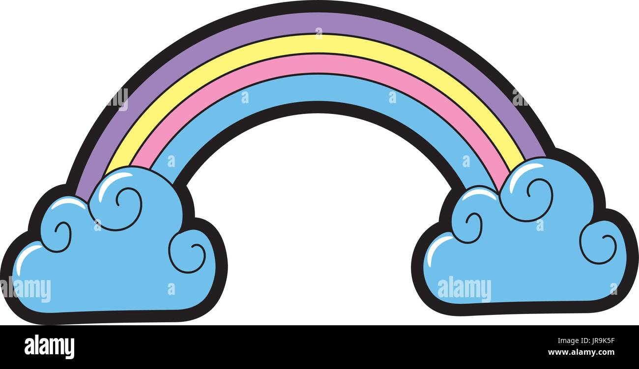 beauty rainbow with cloud weather design Stock Vector Image & Art - Alamy