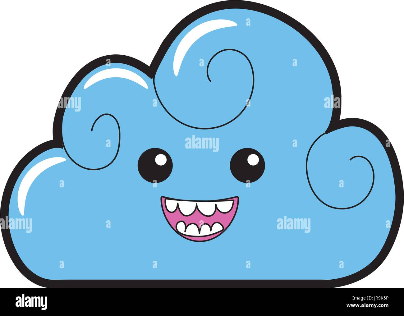 kawaii cute funny cloud weather Stock Vector Image & Art - Alamy