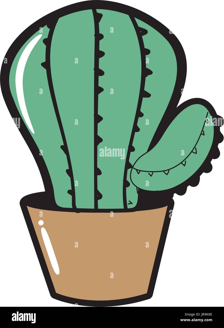 botanic cactus plant of the desert nature Stock Vector Image & Art - Alamy