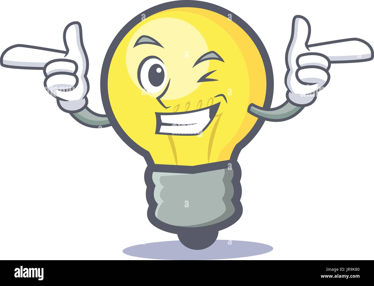 Wink light bulb character cartoon Stock Vector Image & Art Alamy