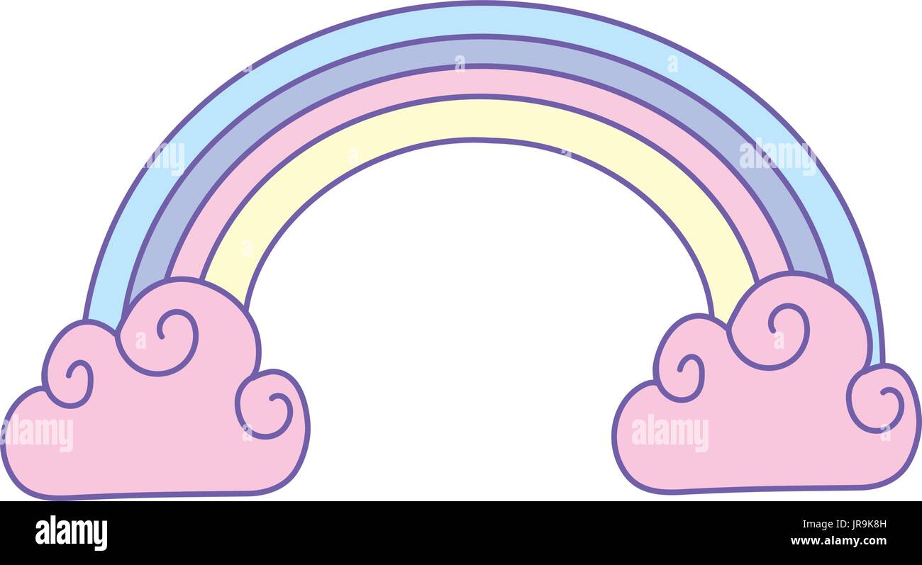 beauty rainbow with cloud weather design Stock Vector Image & Art - Alamy