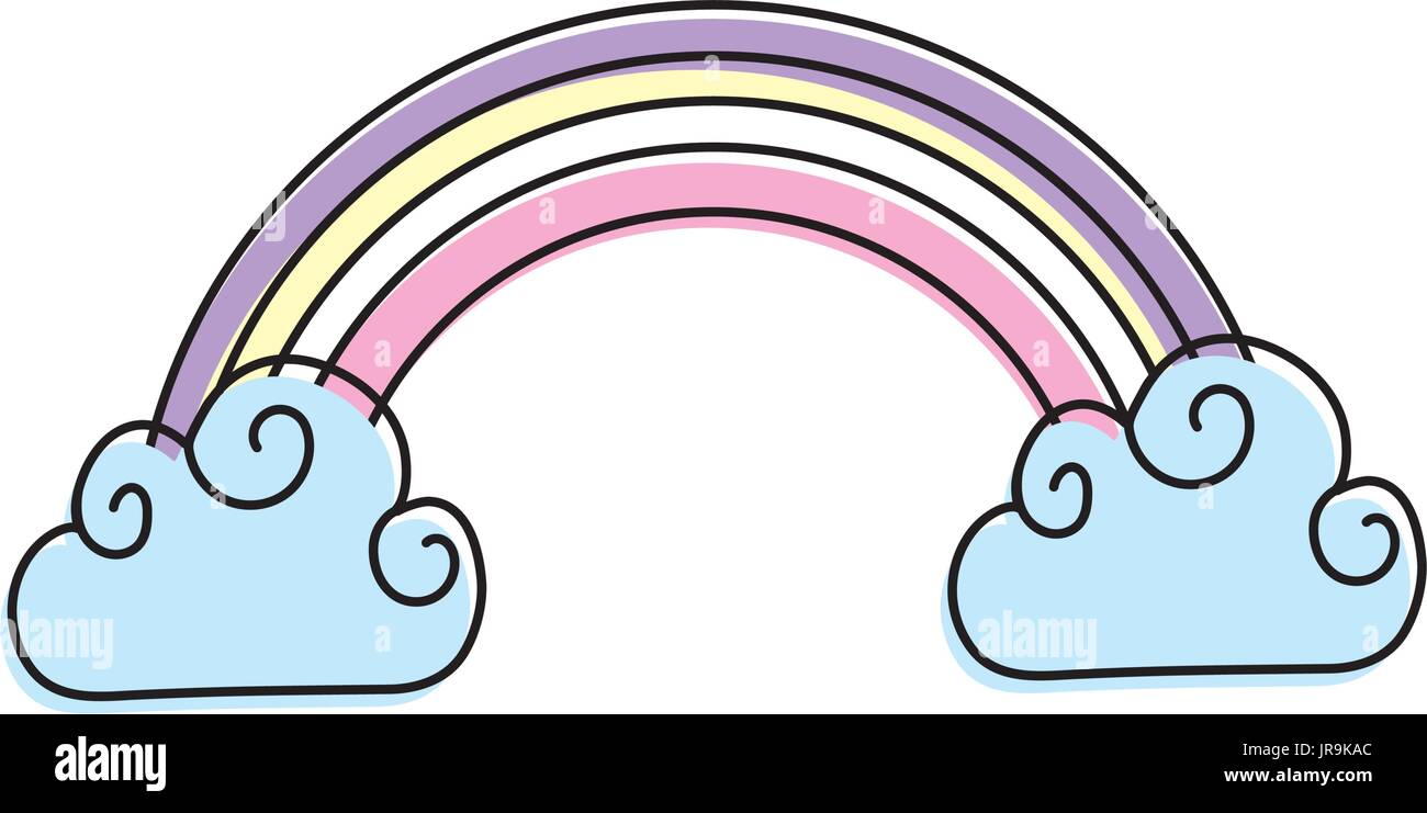 beauty rainbow with cloud weather design Stock Vector Image & Art - Alamy