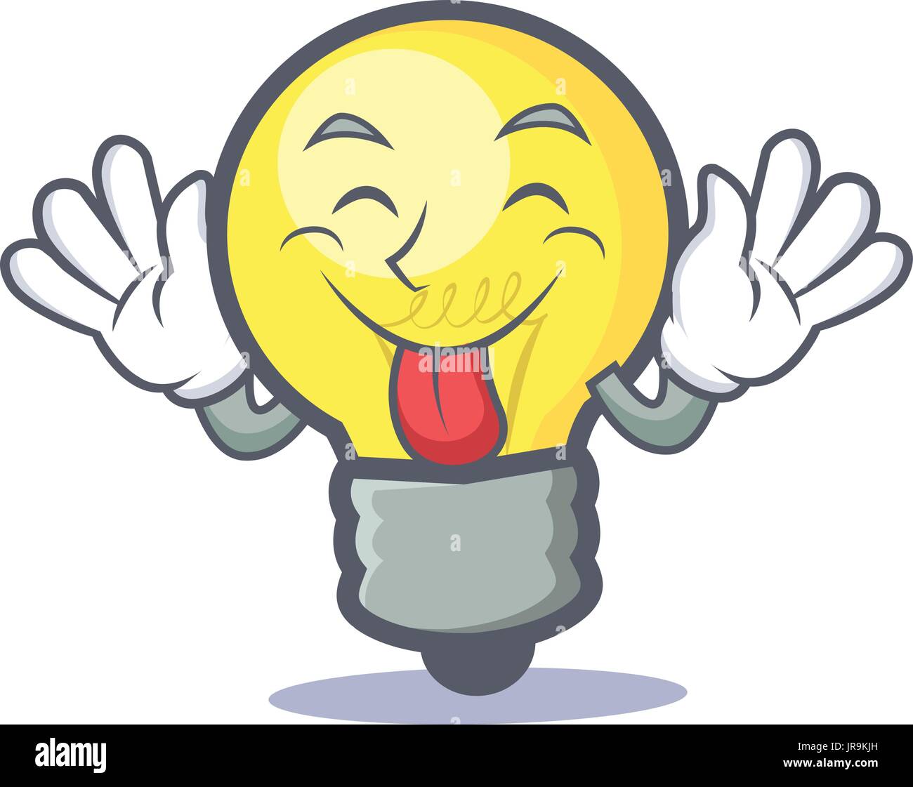 Tongue out light bulb character cartoon Stock Vector Image & Art - Alamy