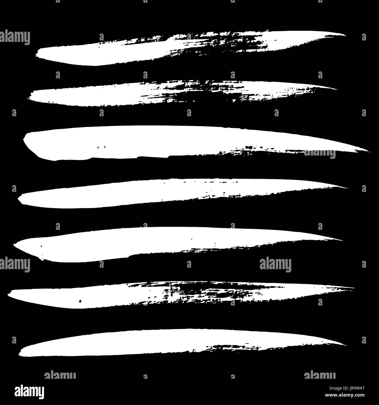 Ink vector brush strokes set. Vector illustration. Grunge hand drawn ...