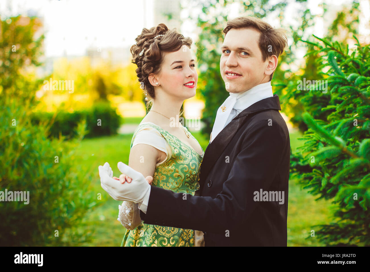 These romantic happy moments of wedding couple Stock Photo - Alamy