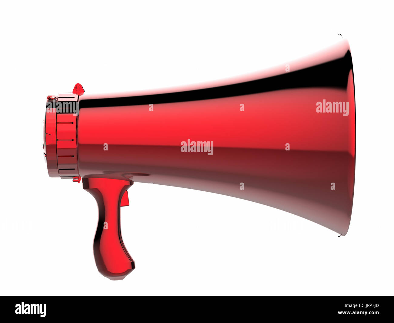 3d rendering red megaphone isolated on white Stock Photo Alamy