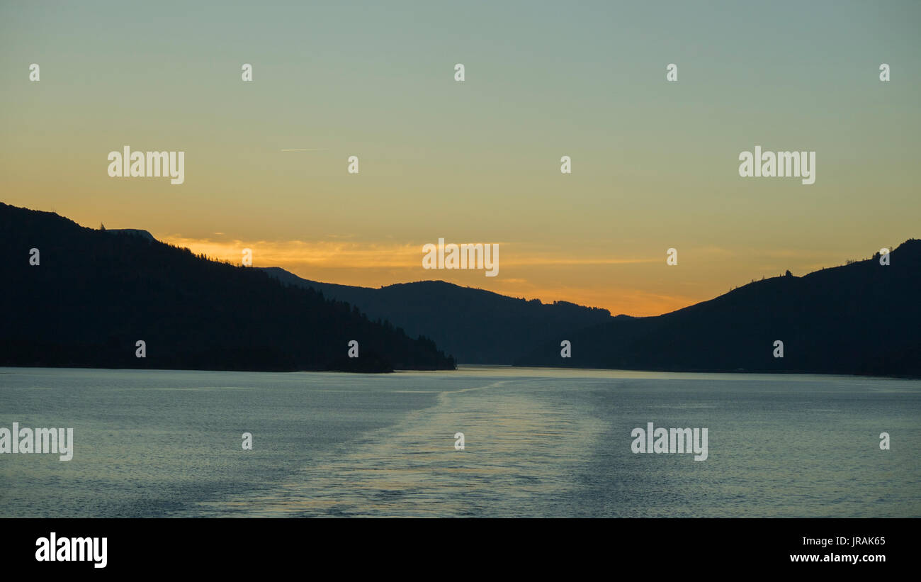 New zealand south island sunset Stock Photo - Alamy