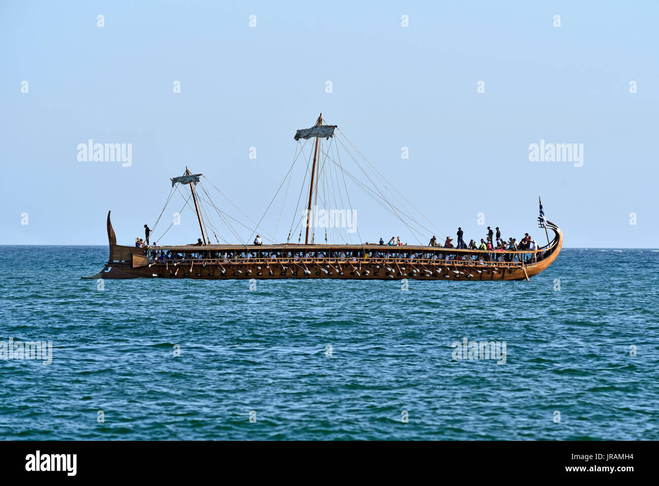 Ancient trireme Olympias underway Stock Photo - Alamy