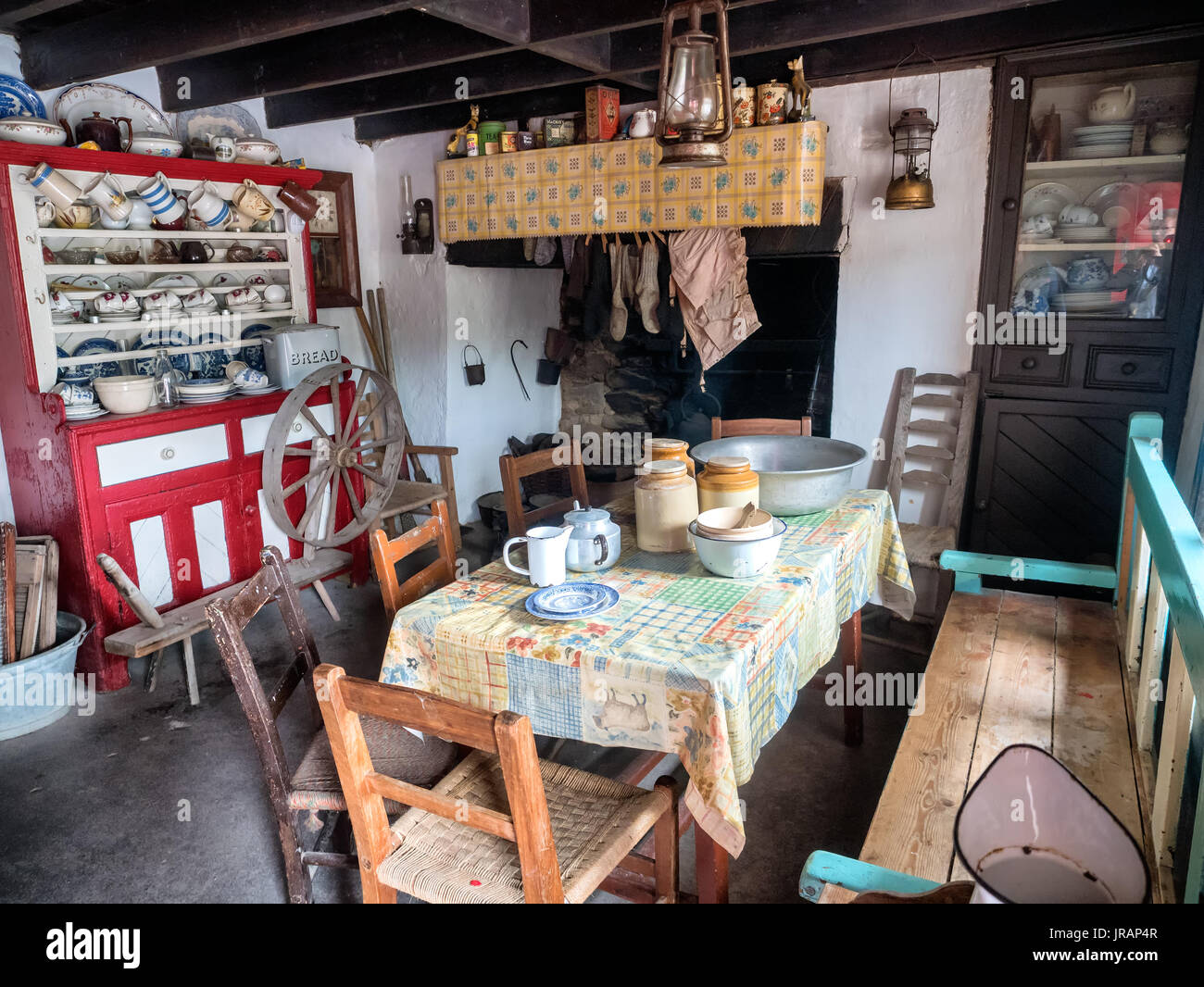 Interior from a cottage in a rural Irish countryside, Ireland Stock Photo