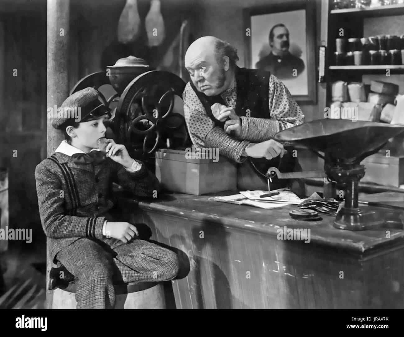 LITTLE LORD FAUNTLEROY 1936 United Artists film with Freddie Bartholomew at left and Guy Kibee Stock Photo