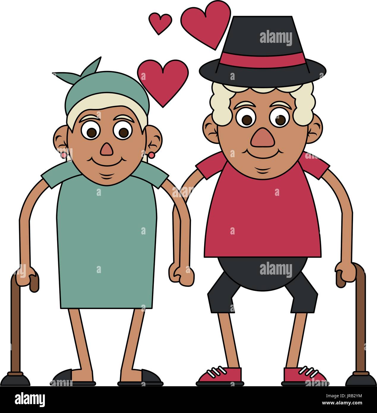 cute elderly couple in love icon image Stock Vector Image & Art - Alamy