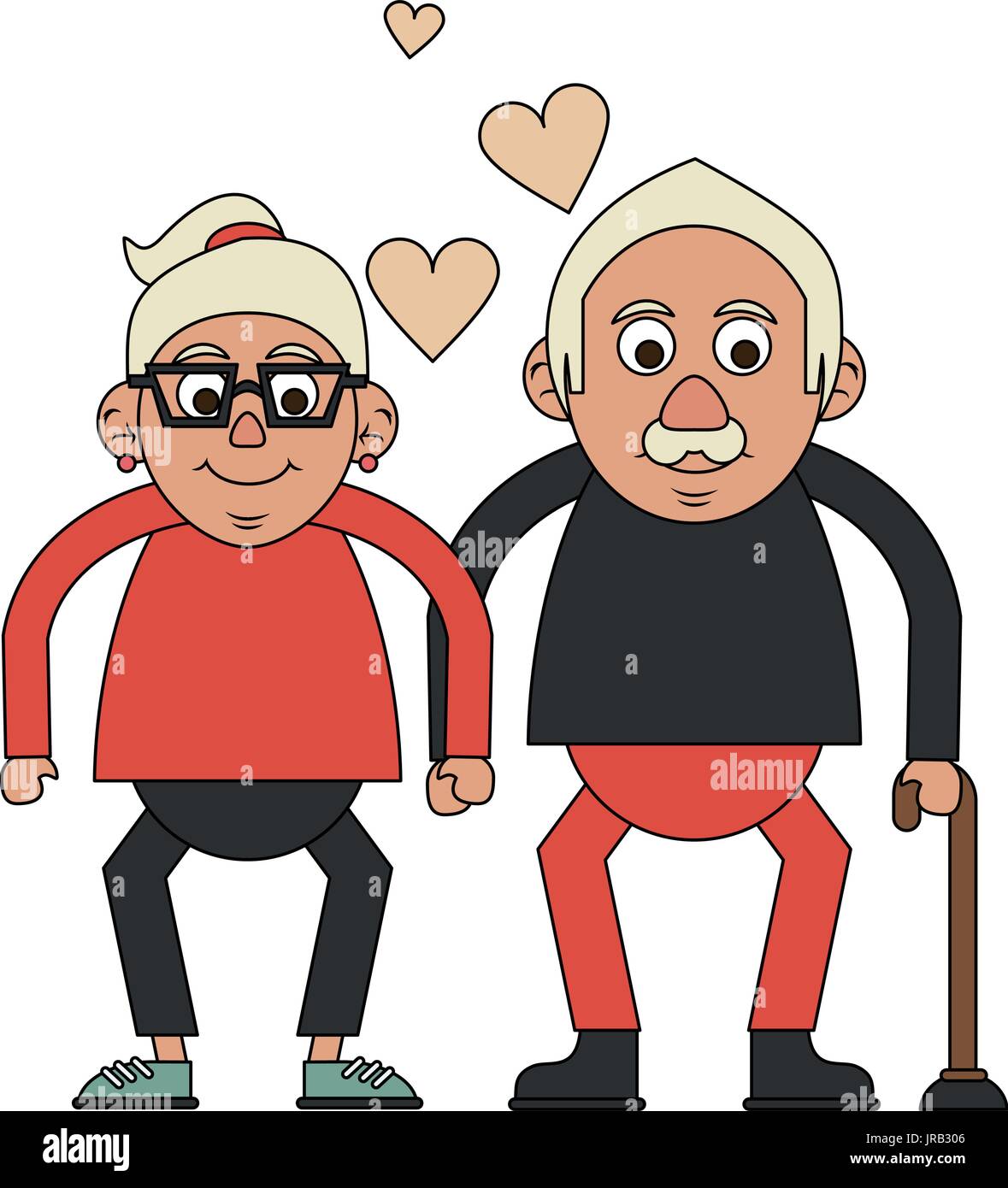 cute elderly couple in love icon image Stock Vector Image & Art - Alamy