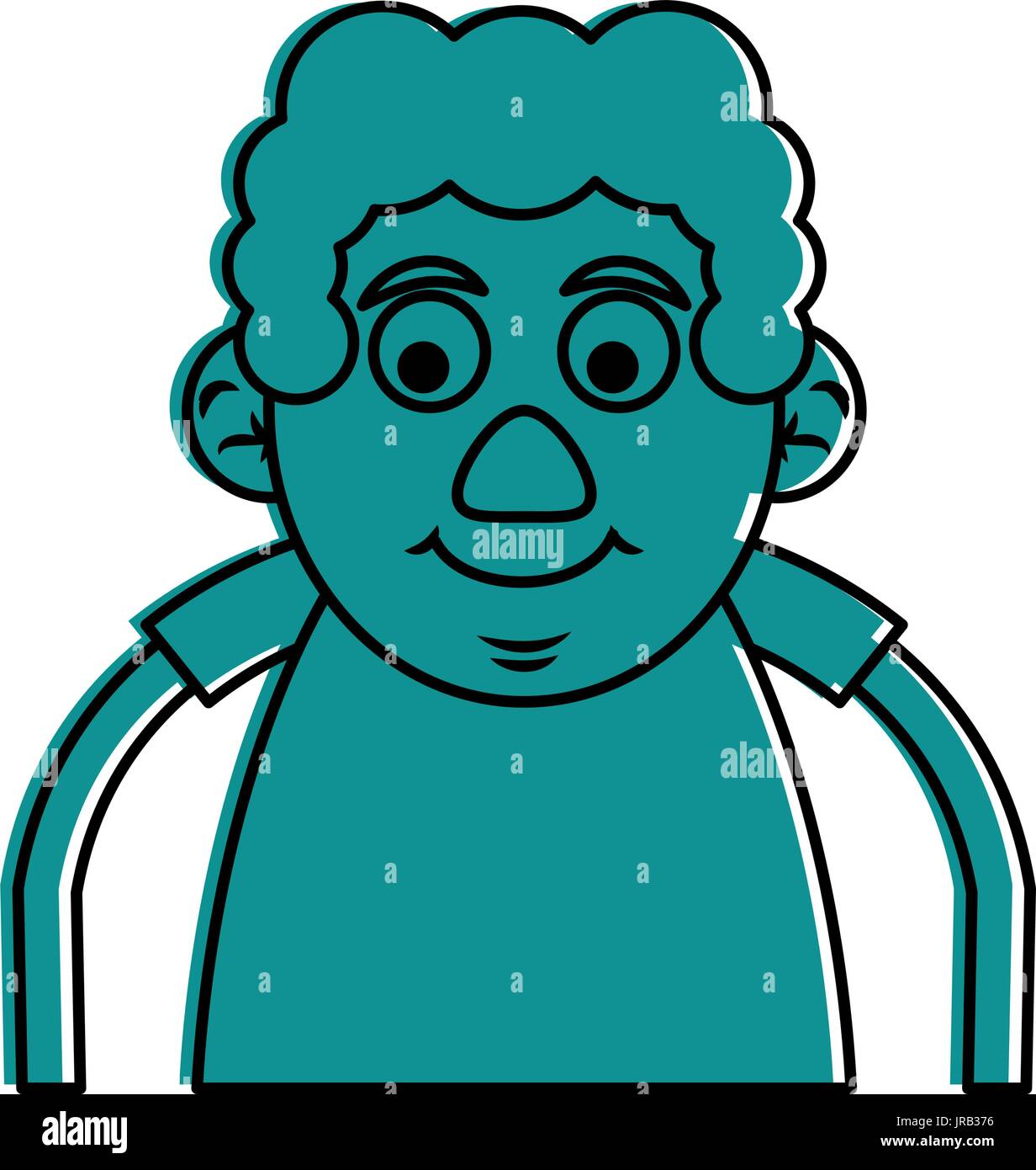 cute happy elderly man icon image Stock Vector Image & Art - Alamy