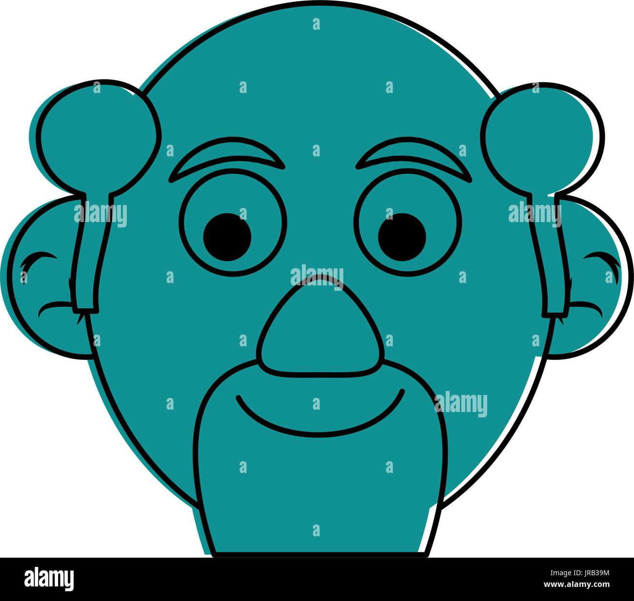 cute happy elderly man icon image Stock Vector Image & Art - Alamy