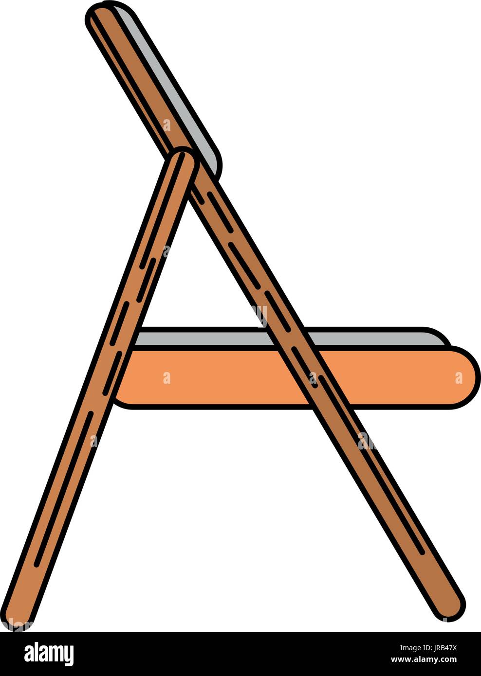 wooden folding chair icon image Stock Vector Image & Art - Alamy