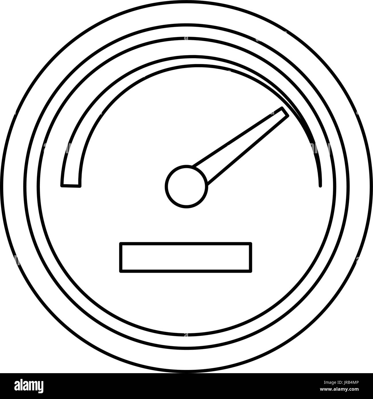 Tachometer speedometer indicator icon Black and White Stock Photos