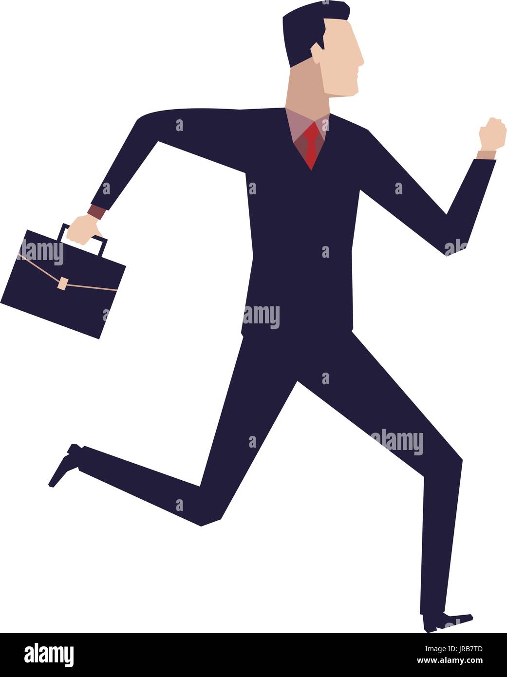 businessman running with his briefcase Stock Vector Image & Art Alamy