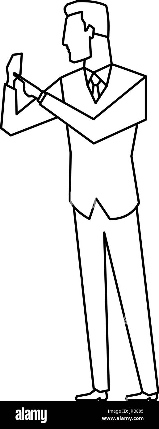 businessman successful gesturing pointing something Stock Vector Image ...