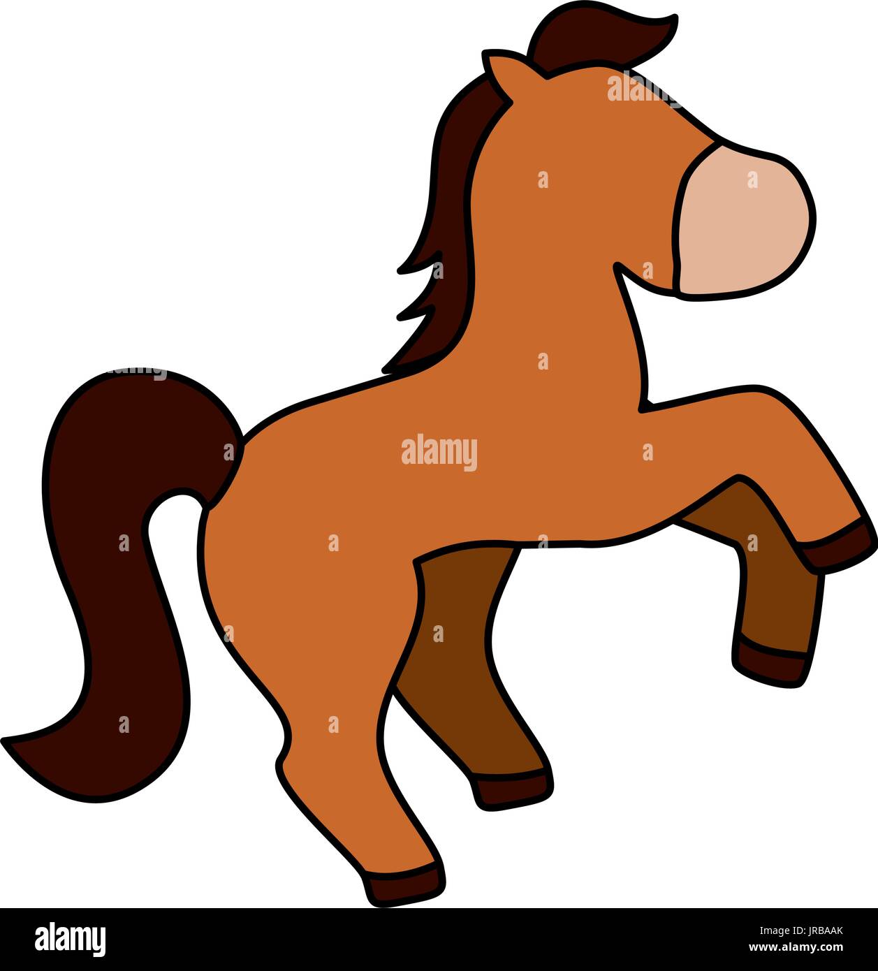Horse cute cartoon Stock Vector Image & Art - Alamy