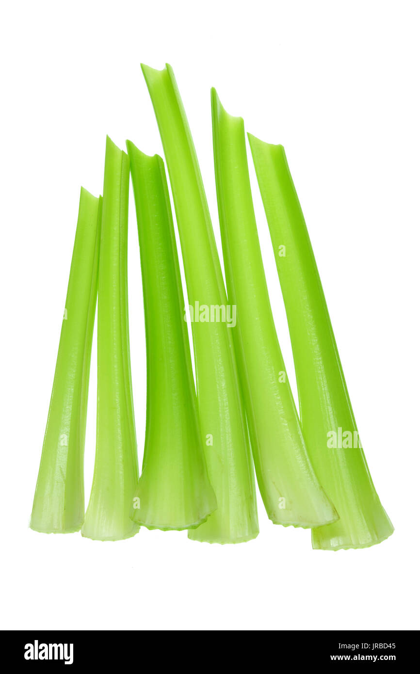 Celery on White Background Stock Photo