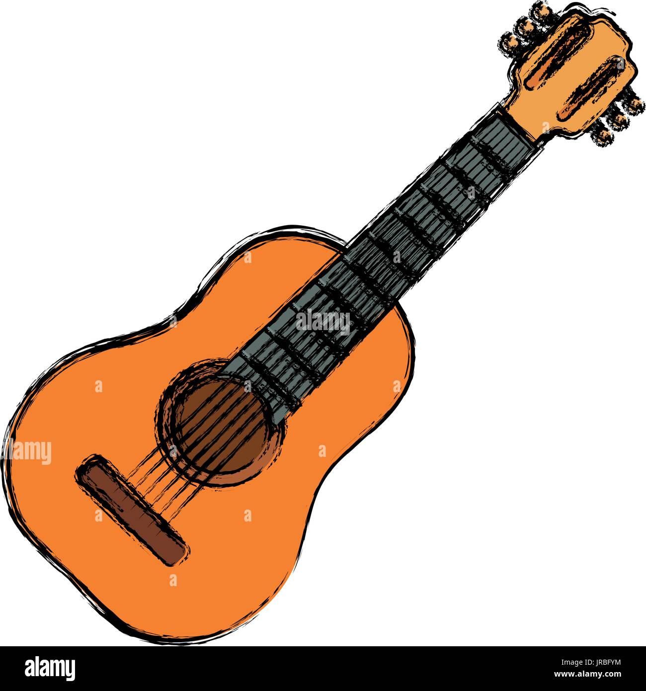 Acoustic guitar music instrument Stock Vector Image & Art - Alamy