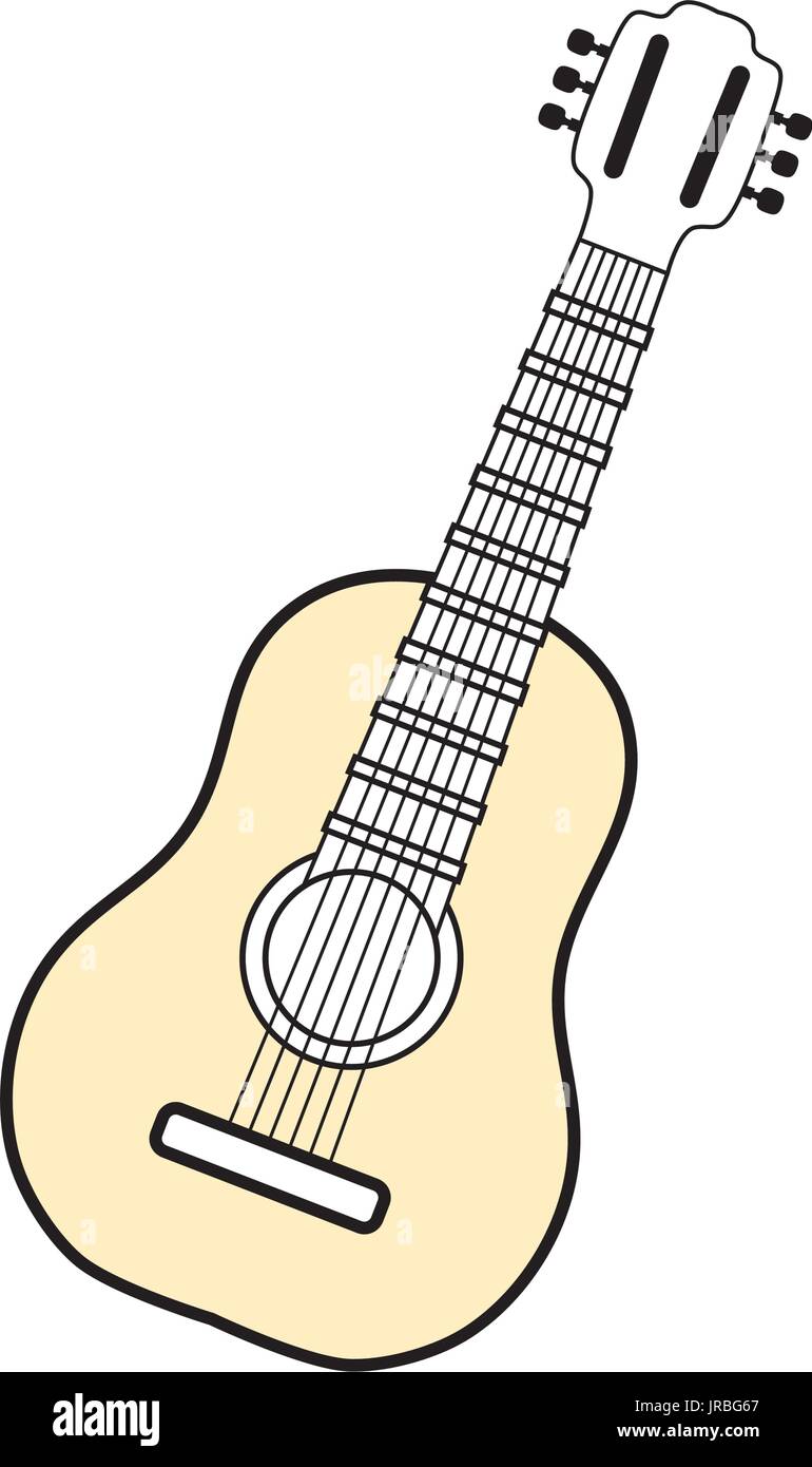 Acoustic guitar music instrument Stock Vector Image & Art - Alamy