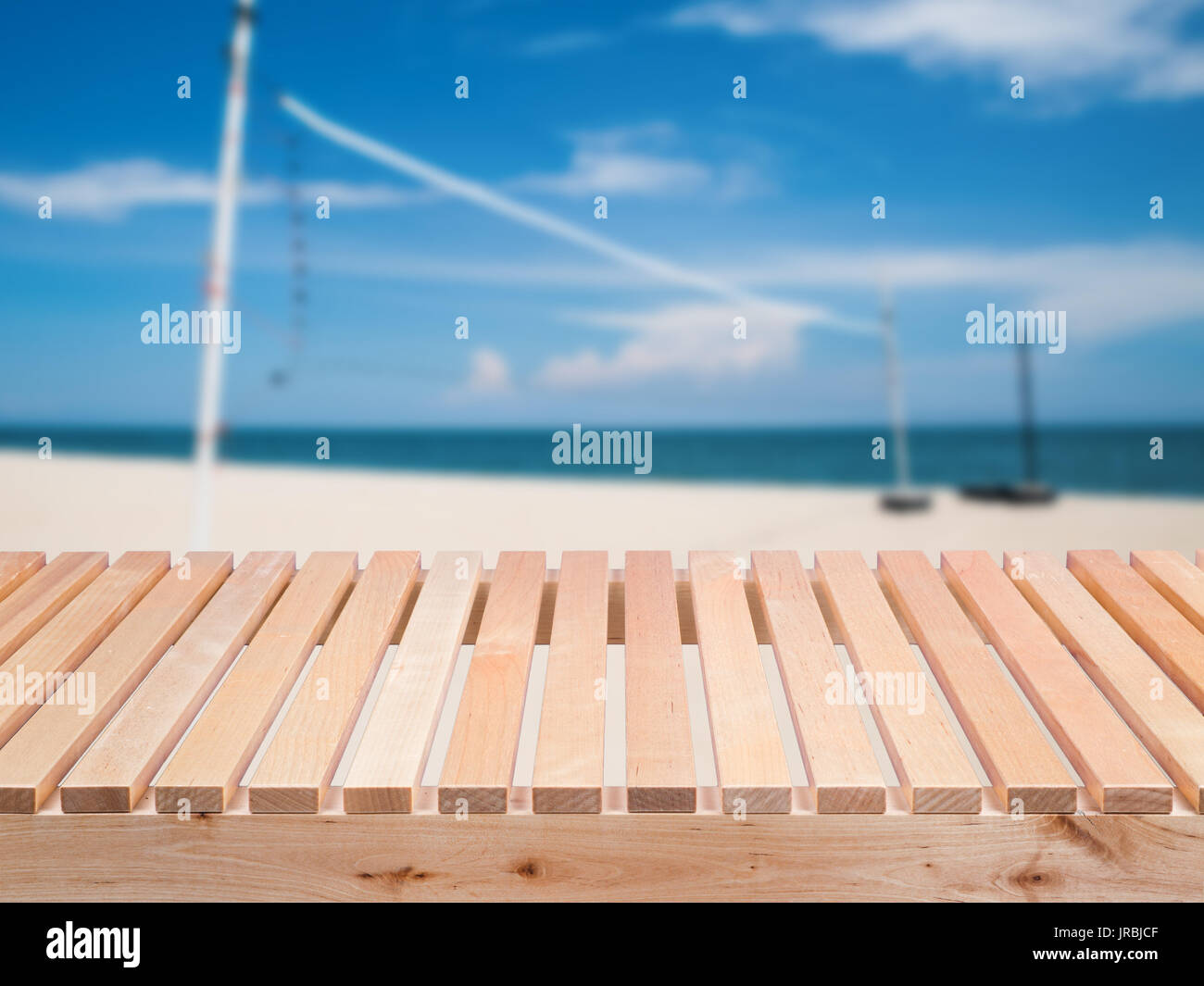 wooden balcony with outdoor sport background Stock Photo Alamy