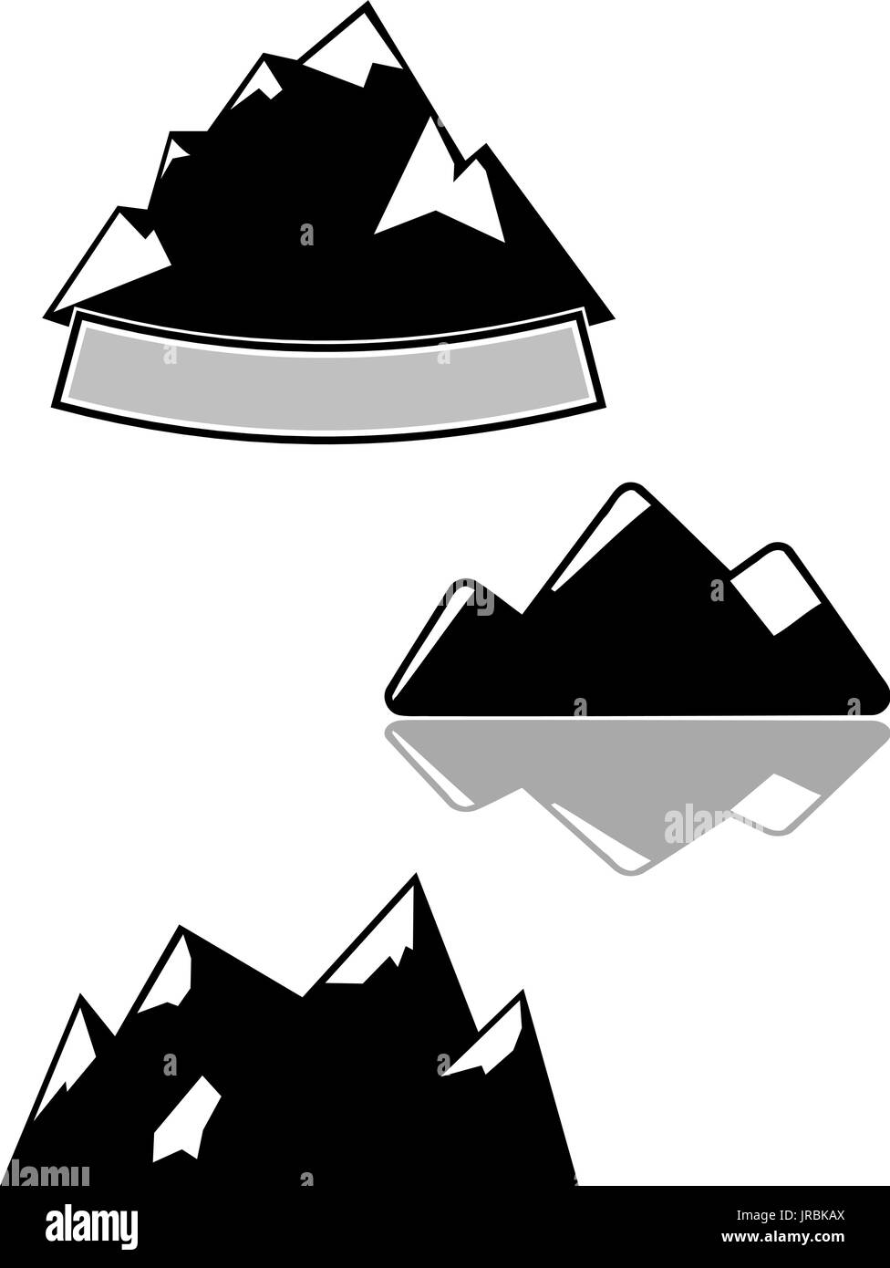 Vector illustration of abstract mountain using as logo or web icon ...
