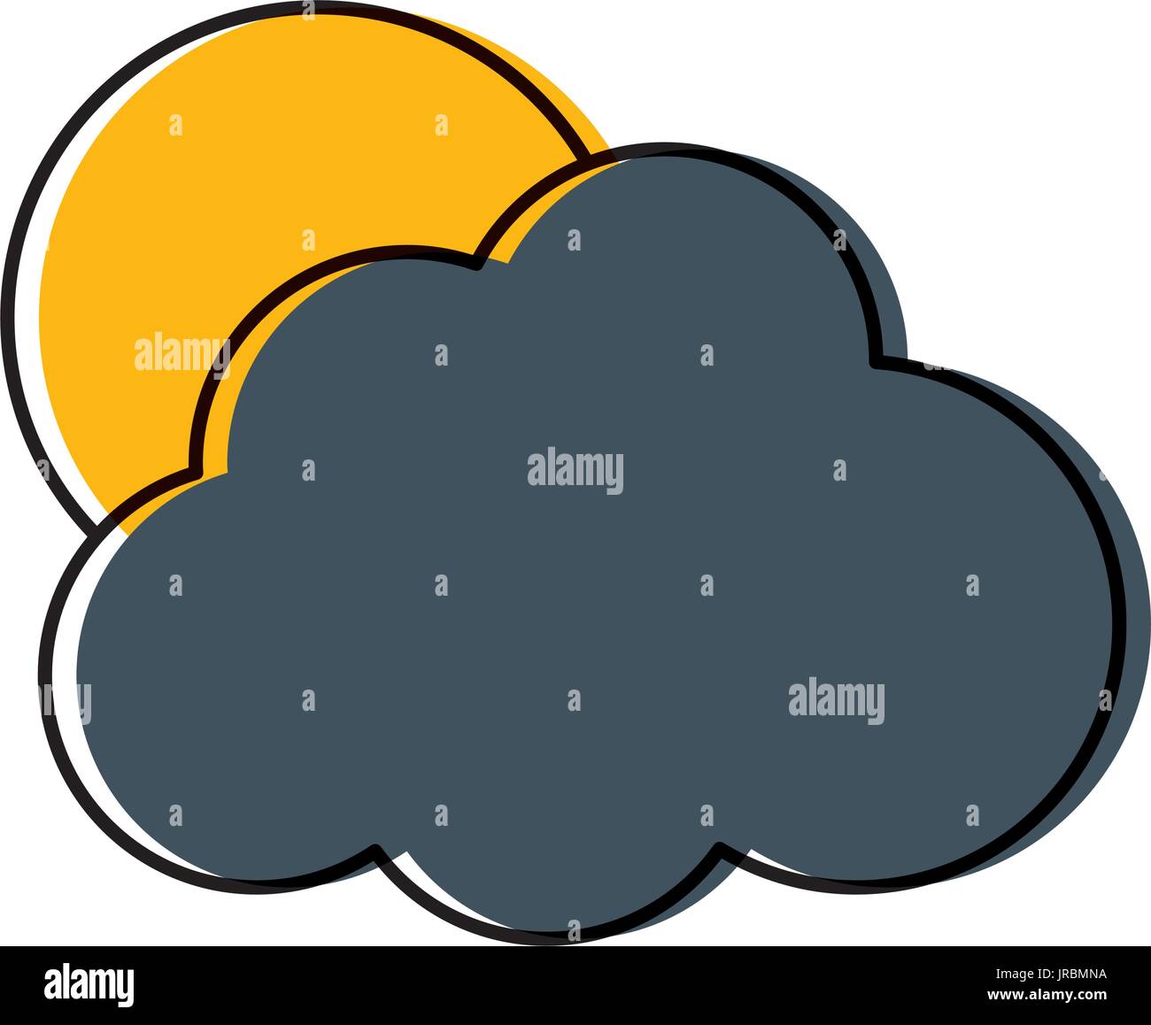 cloud and sun icon Stock Vector Image & Art - Alamy
