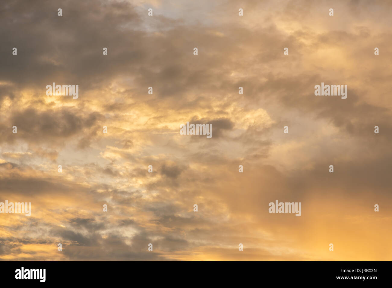 Abstract sunset sky background with clouds Stock Photo