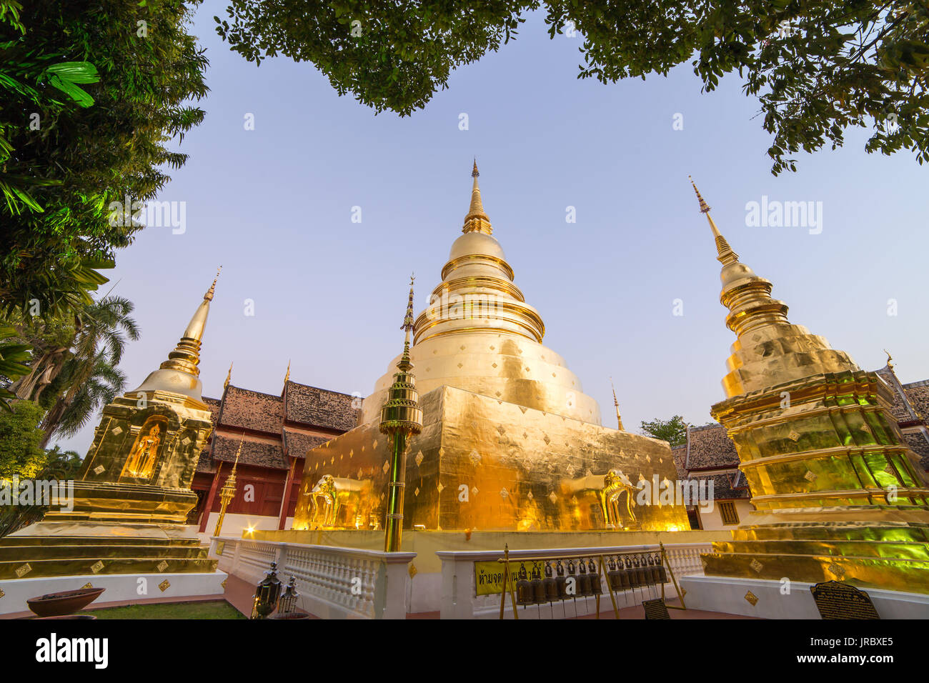 Wat Phra Singh in Chiang Mai, Thailand. Stock Photo