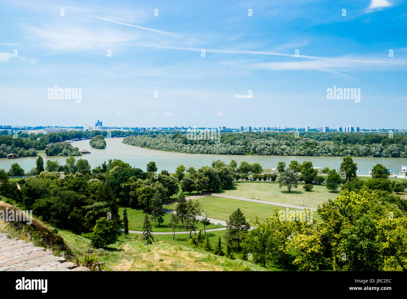Belgrade Serbia Nice View from Old Castle Stock Photo