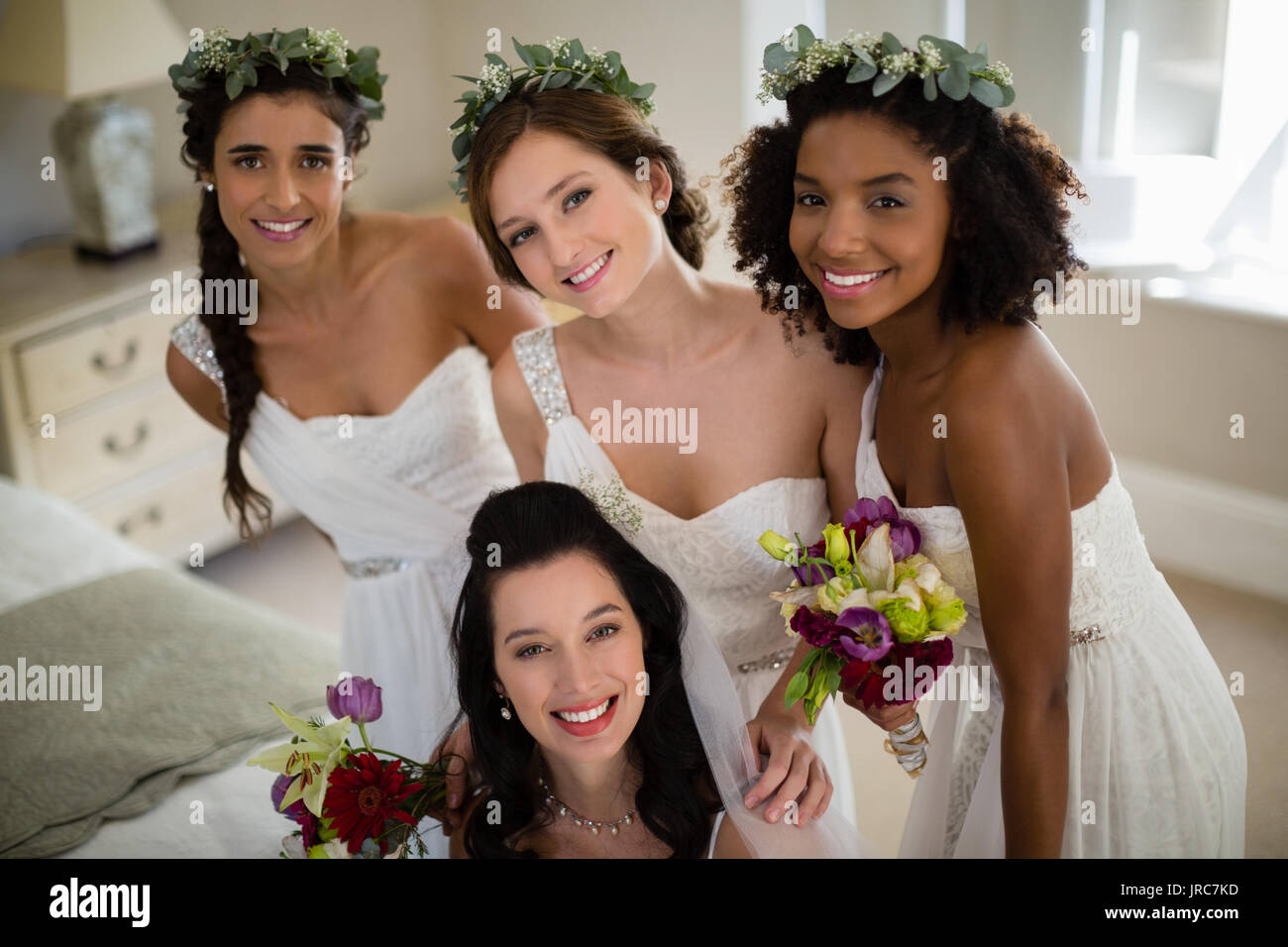 Portrait smiling bride hi-res stock photography and images - Alamy