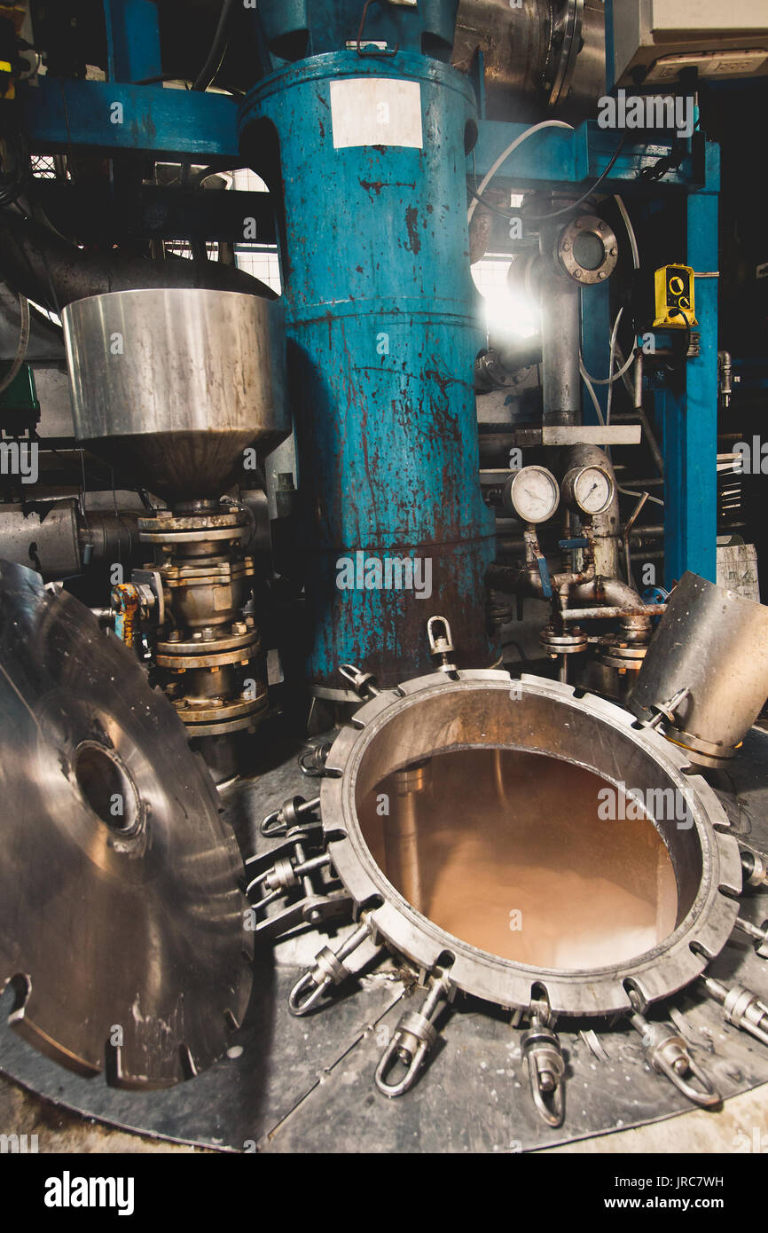 Cloth Processing Tank Textile Industry, Dyeing Machine Chemical Tanks Stock Photo - Alamy