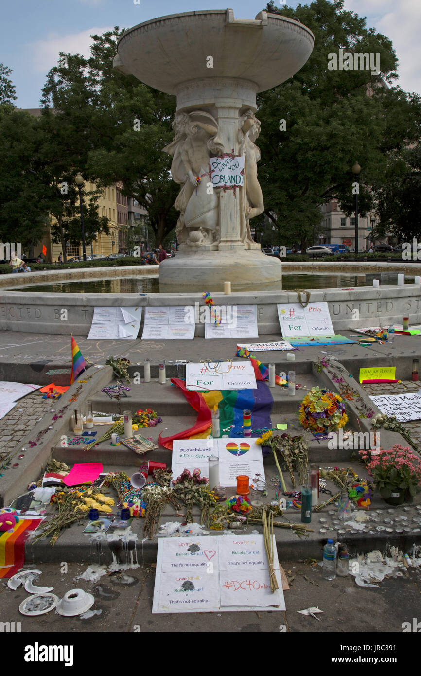 Dupont Memorial Fountain Dupont Circle Orlando Pulse Shooting