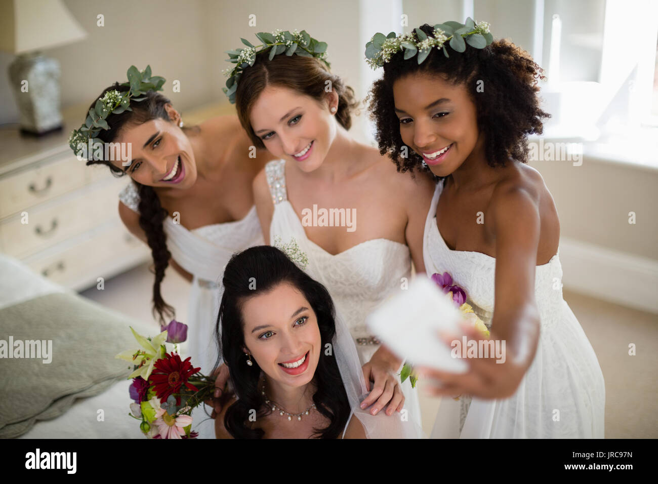 Happy caucasian bride taking hi-res stock photography and images - Alamy