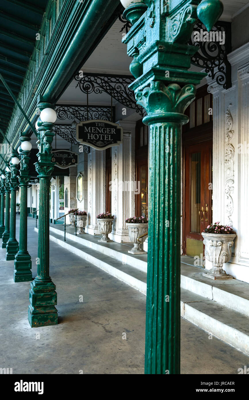 Portal, Historic Menger Hotel, San Antonio, Texas USA Stock Photo - Alamy