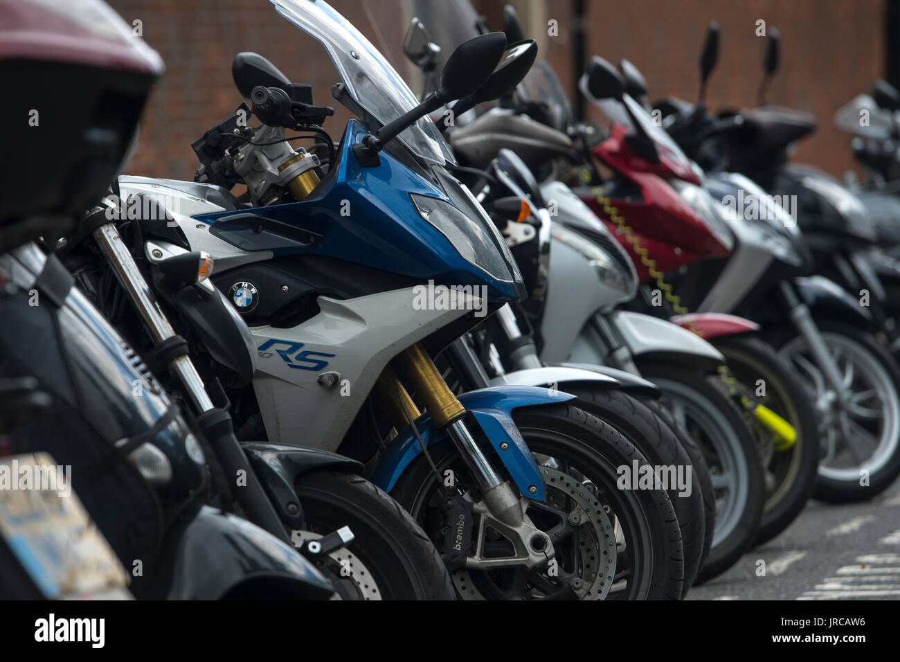 Moped stock in central London Stock Photo Alamy