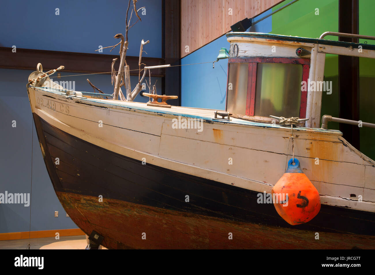 Boat, Coos History Museum, Coos Bay, Oregon Stock Photo Alamy