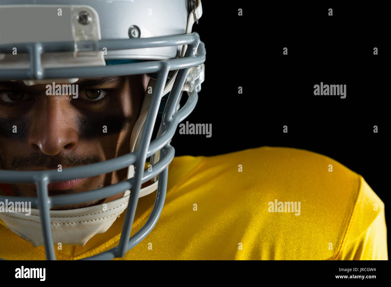 Close Up Of American Football Player With A Head Gear Stock Photo Alamy Close Up Of American Football Player With A Head Gear Stock Photo Alamy