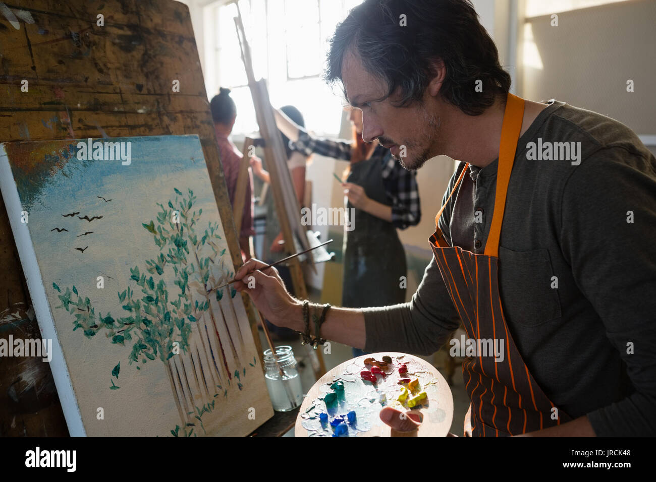 Close up man painting on hi-res stock photography and images - Alamy