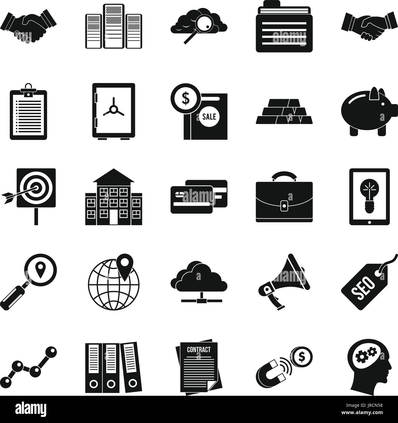 Stockjobber icons set, simple style Stock Vector Image & Art - Alamy