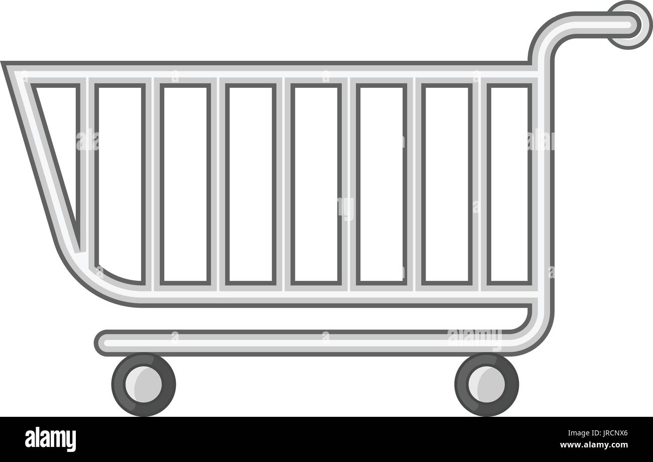 Supermarket shopping cart icon, cartoon style Stock Vector Image & Art