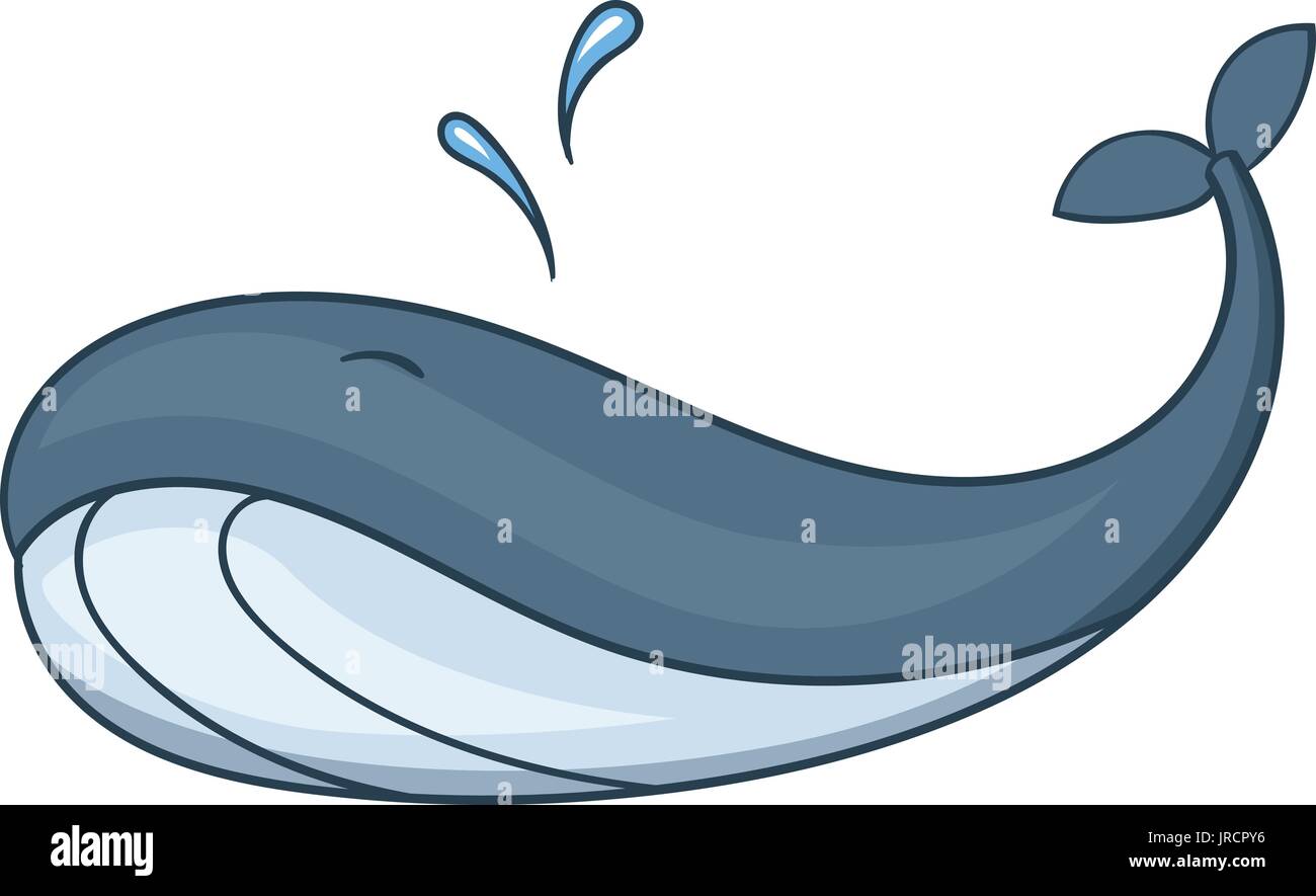 Whale icon, cartoon style Stock Vector