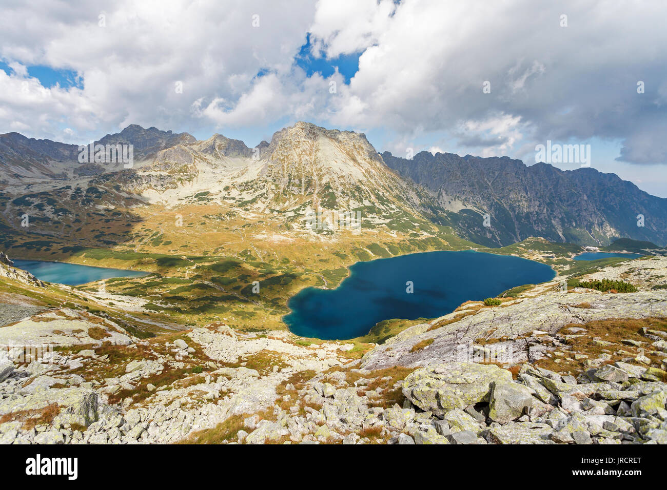 Aerial view of Big Pond “Wielki Staw” in Five Polish Ponds Valley