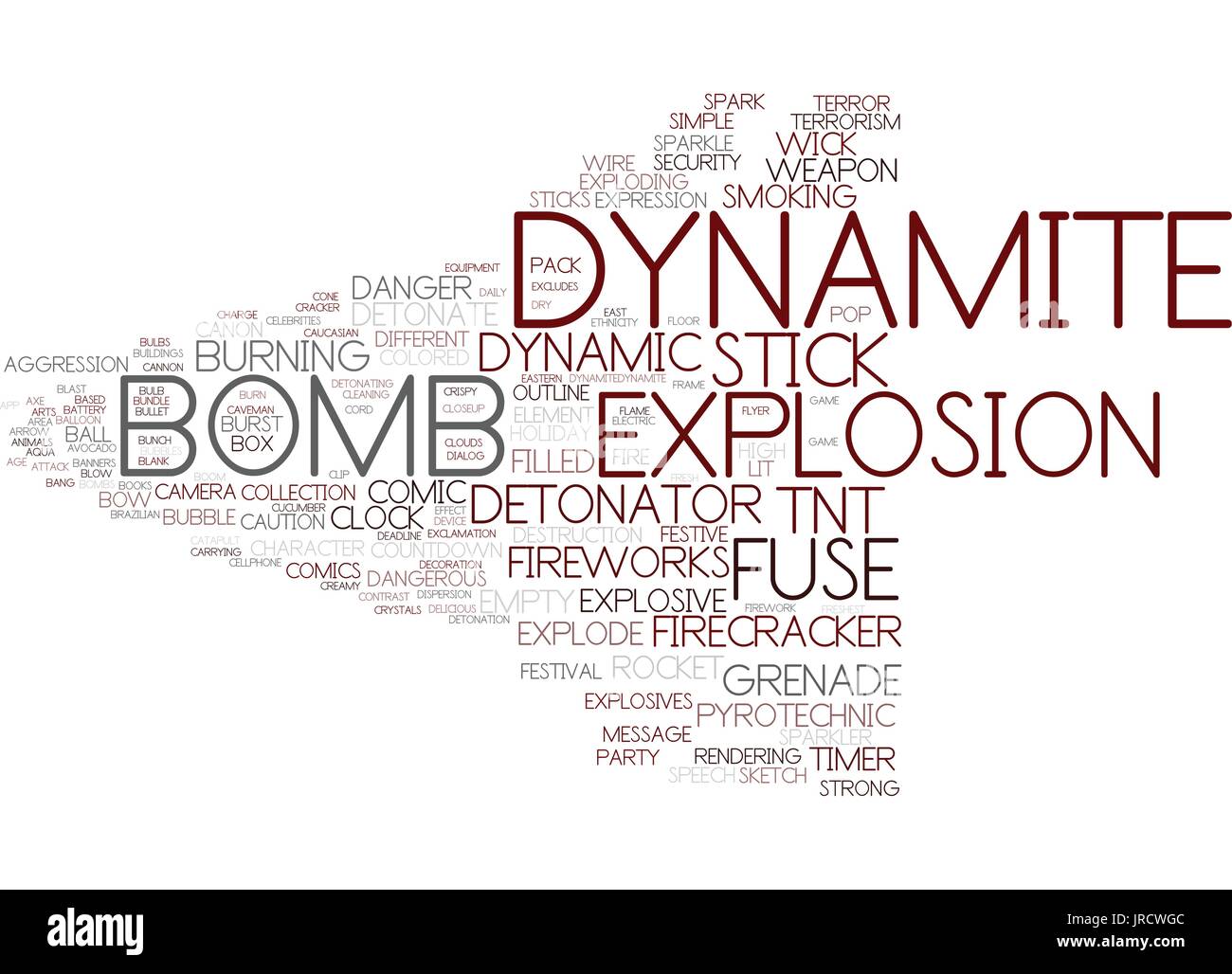 Dynamite Word Cloud Concept Stock Vector Art Illustration