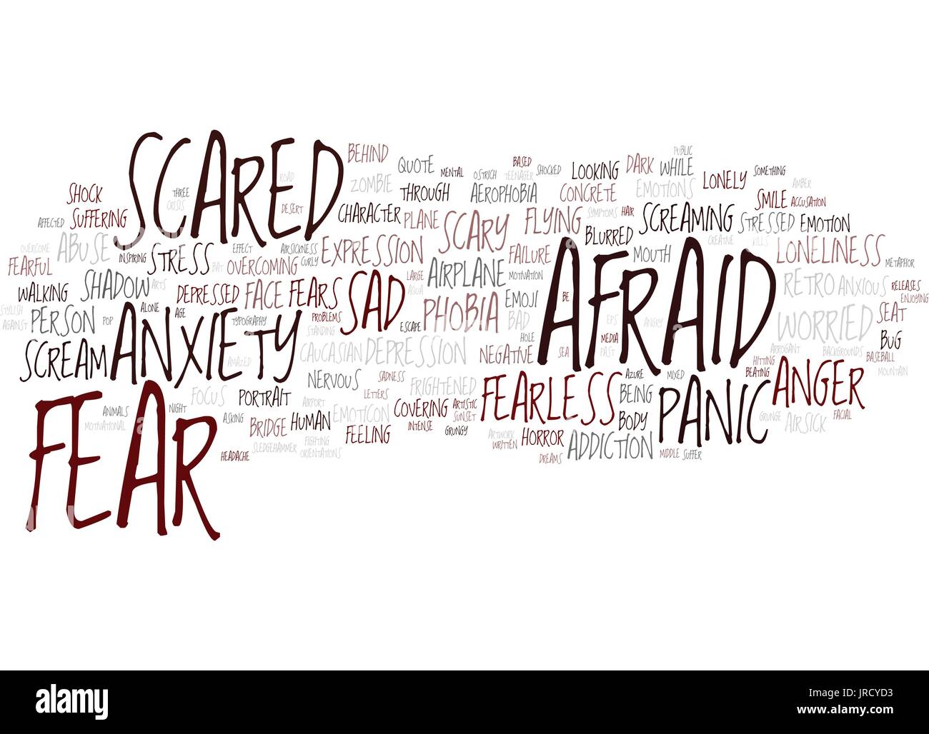 Fear Word Cloud Concept Afraid High Resolution Stock Photography and Images Alamy