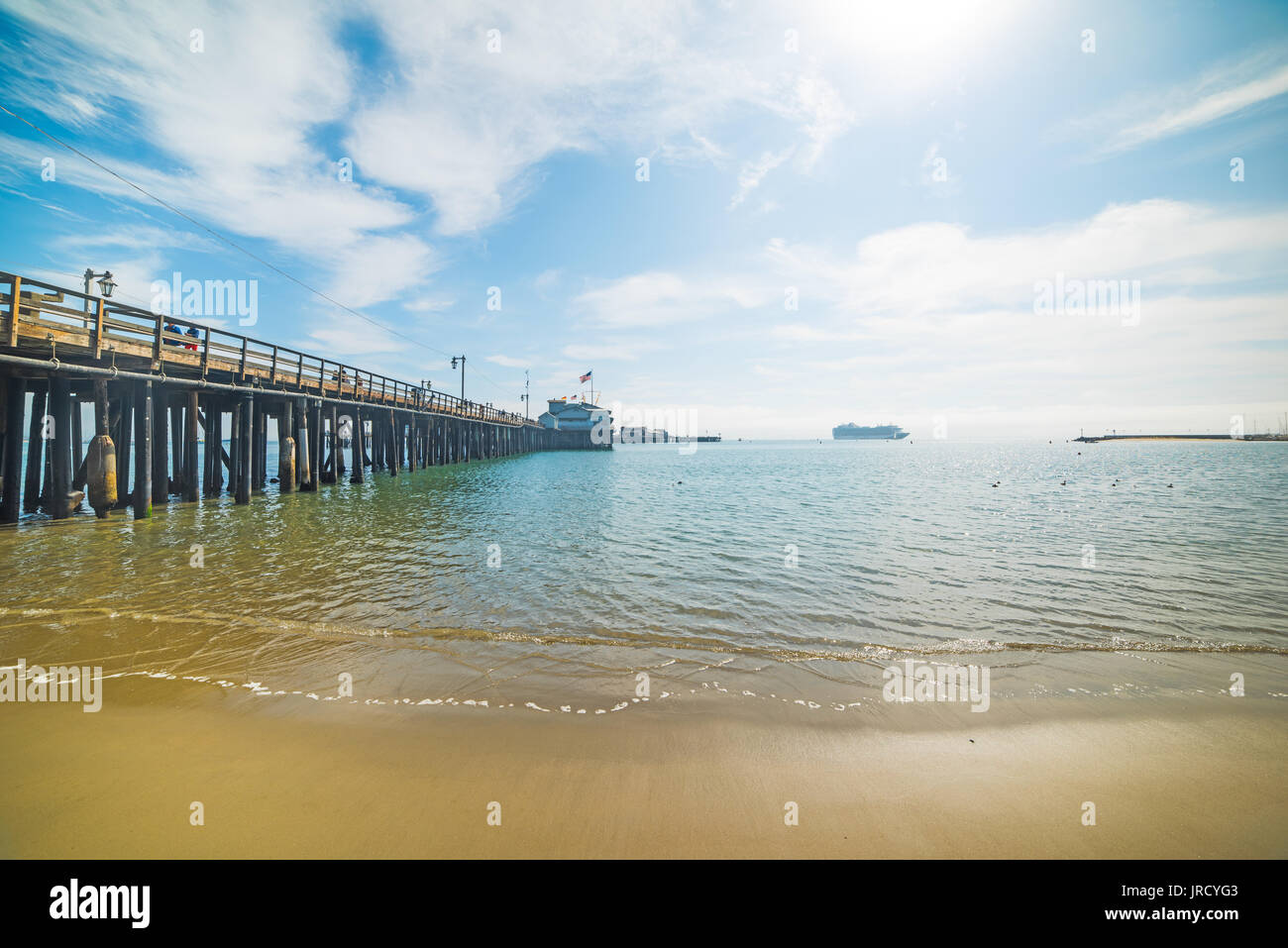 golden sand in Santa Barbara beach Stock Photo